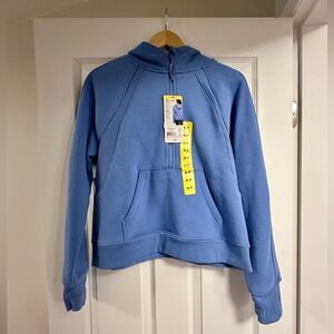 Lole Blue Half-Zip Hooded Sweatshirt
